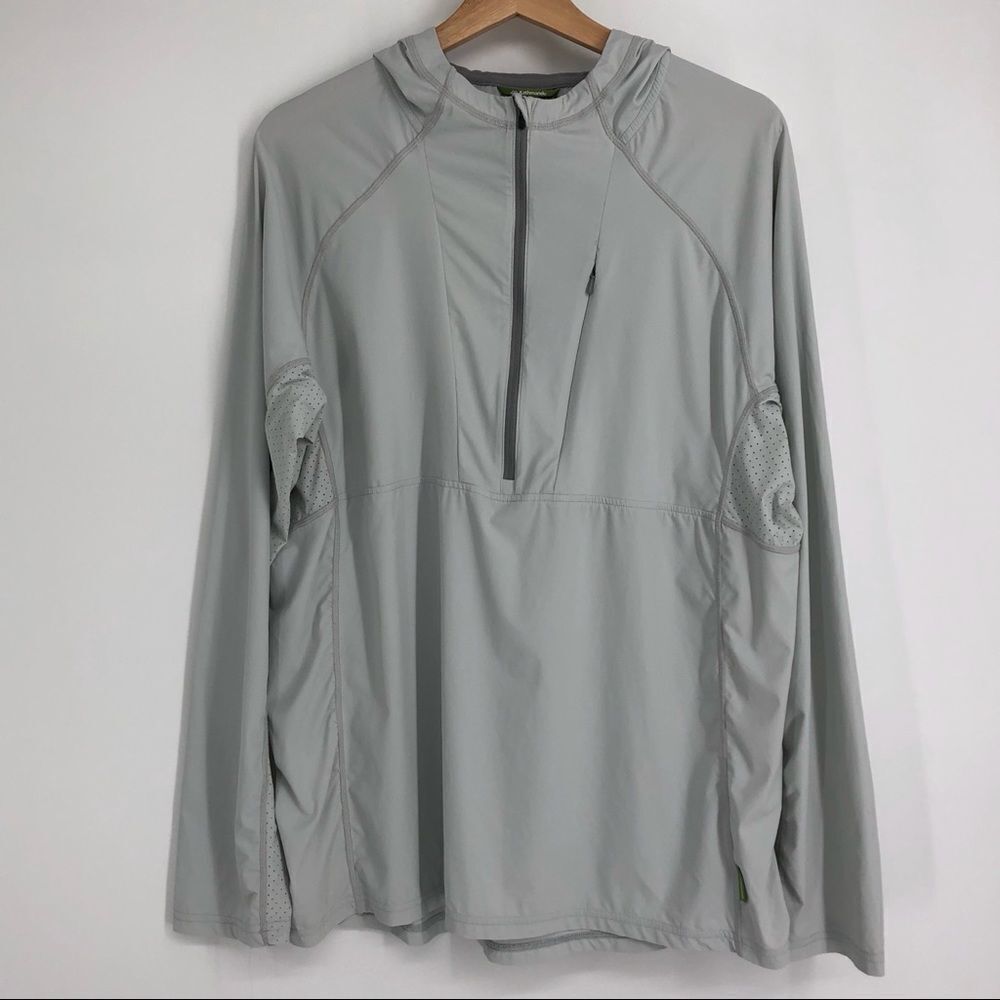 KATHMANDU Hooded Half Zip Pullover Powder Gray‎